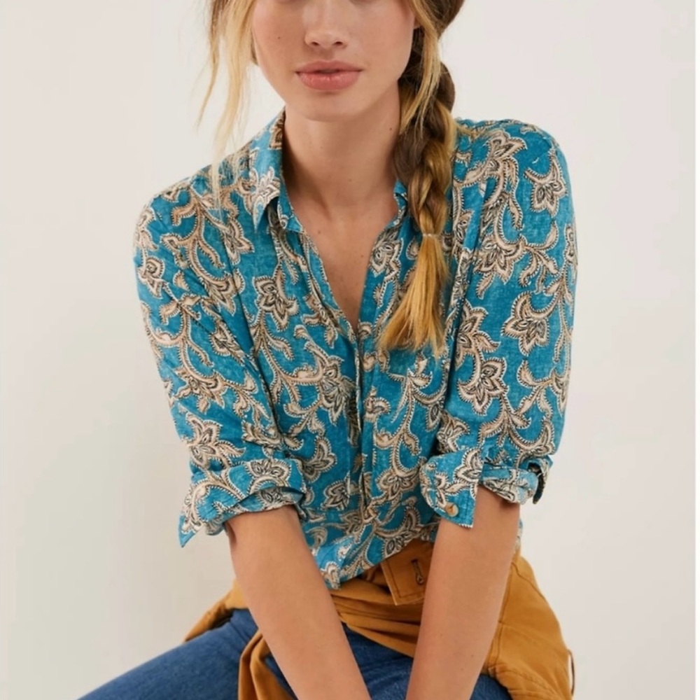 Anthropologie Pilcro Leilani Tunic Buttondown